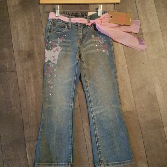 NWT ZANA DI.BO HO Girls Pink Silky bow Belt ls - Picture 2 of 8